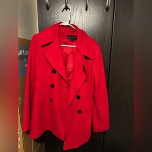Red peacoat